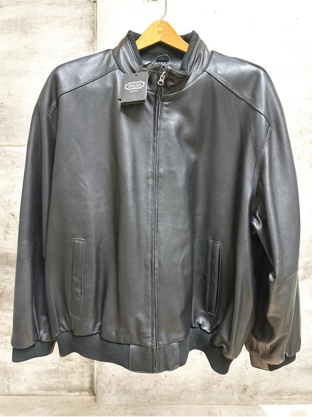 NWT! BGSD Big & Tall City Leather Bomber Jacket
